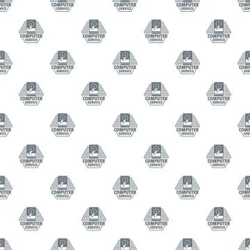 Computer service pattern seamless Illustrazione stock