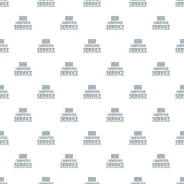 Computer service pattern vector seamless Stock Illustration