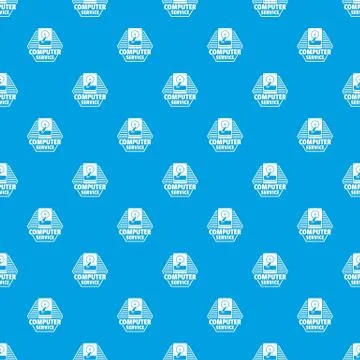 Computer service pattern vector seamless blue Illustrazione stock