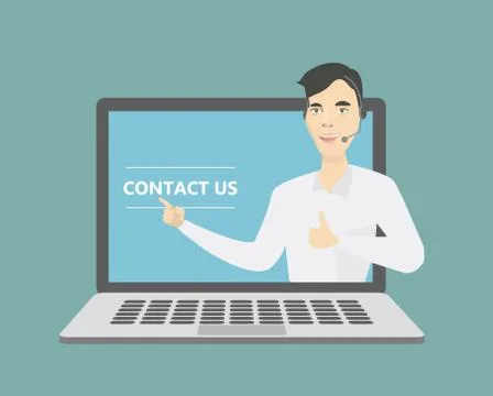 Computer service support. Stock Illustration