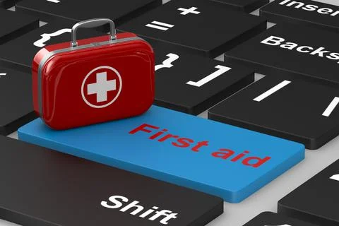 Computer service on white background. Isolated 3D illustration Stock Illustration