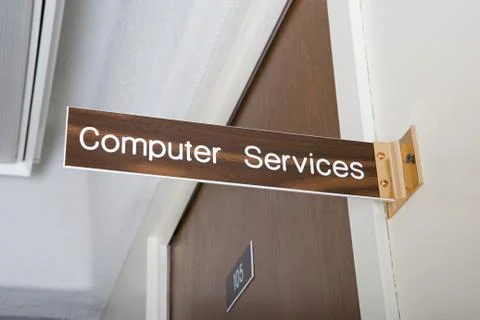 Computer services office Foto stock