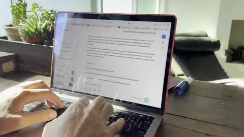 Computer session, productivity tools, website interface, ai assistant Stock Footage 311873773