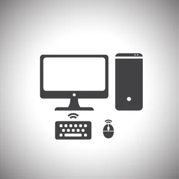 Computer set icon Stock Illustration