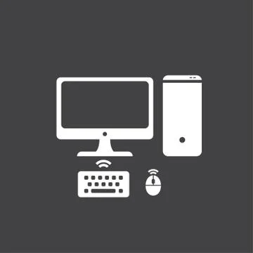 Computer set icon Stock Illustration