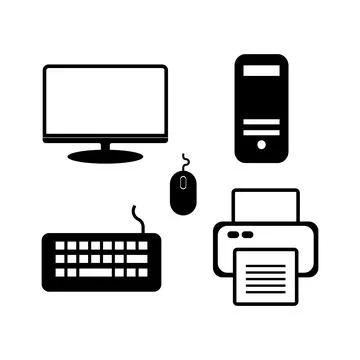 Computer set icon イラスト素材