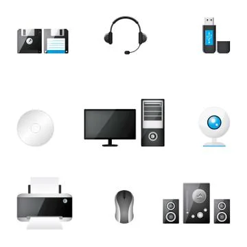 Computer set Illustrazione stock