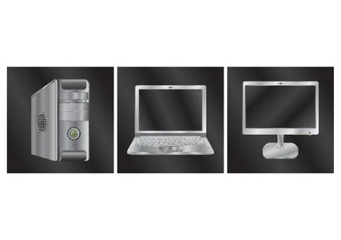 Computer Set Illustrazione stock