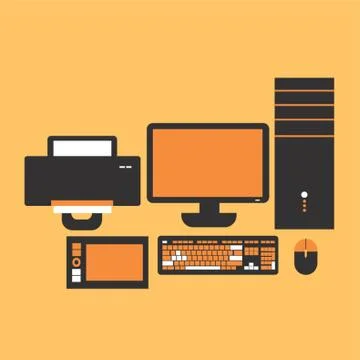 Computer Set Stockillustratie