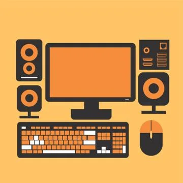 Computer Set Illustrazione stock