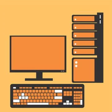 Computer Set Illustrazione stock