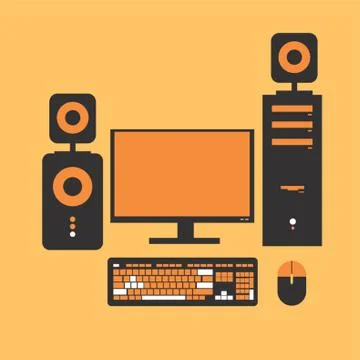 Computer Set Illustrazione stock