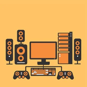 Computer Set Illustrazione stock