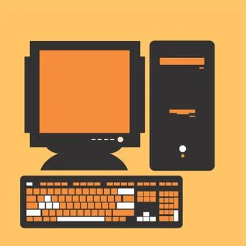 Computer Set Illustrazione stock
