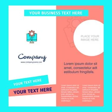 Computer setting  Company Brochure Template. Vector Busienss Template Stock Illustration
