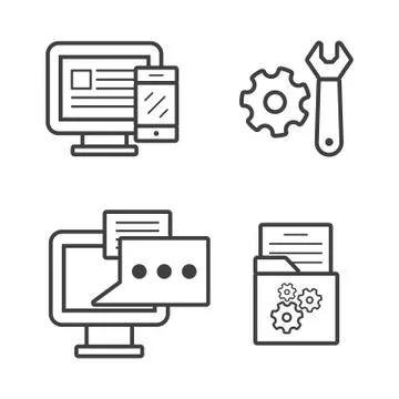 Computer setting Stock Illustration