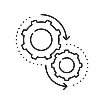 Computer setting process icon, fixing revamp icon Stock Illustration