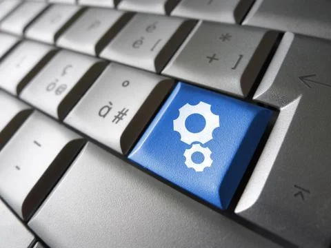 Computer Settings Icon Stock Photos