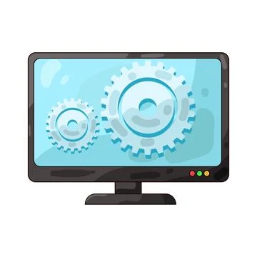 Computer settings illustration Stock Illustration