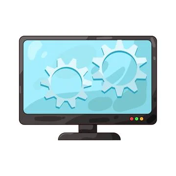 Computer settings illustration Stock Illustration