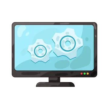 Computer settings illustration Illustrazione stock