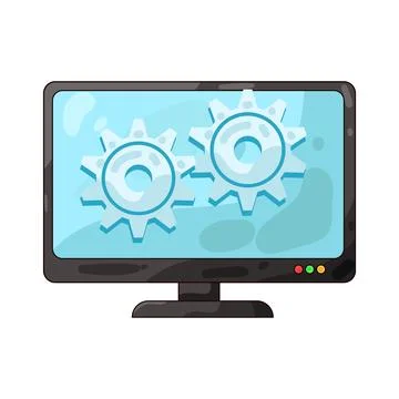 Computer settings illustration Stock Illustration