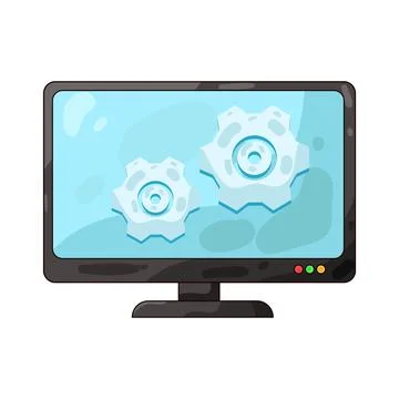 Computer settings illustration Illustrazione stock