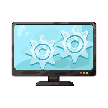 Computer settings illustration Stock Illustration