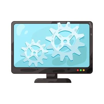 Computer settings illustration Stock Illustration