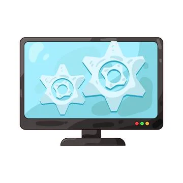 Computer settings illustration Stock Illustration