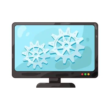 Computer settings illustration Stock Illustration