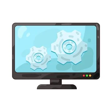 Computer settings illustration Illustrazione stock