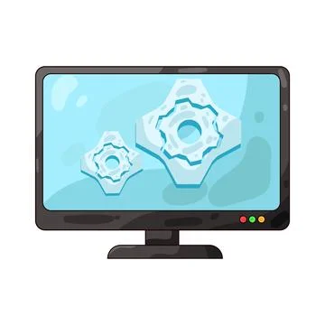 Computer settings illustration 스톡 일러스트