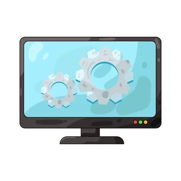 Computer settings illustration Stock Illustration