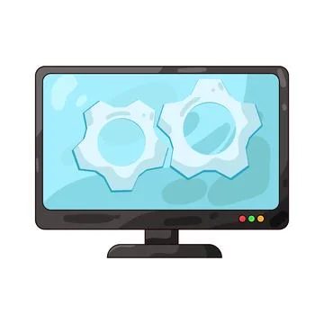 Computer settings illustration Stock Illustration