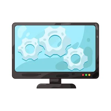 Computer settings illustration Stock Illustration