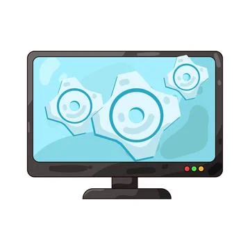 Computer settings illustration Stock Illustration