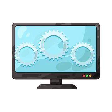 Computer settings illustration Stockillustratie