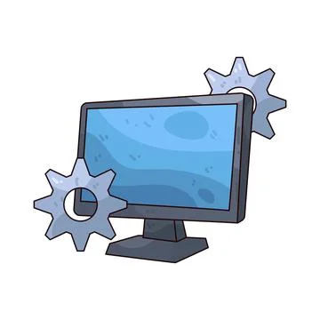 Computer settings illustration Stock Illustration