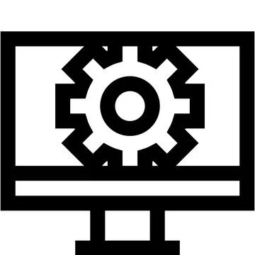 Computer Settings Vector Icon Design Illustration 스톡 일러스트
