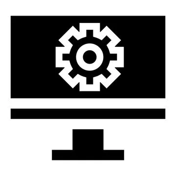 Computer Settings Vector Icon Design Illustration 스톡 일러스트