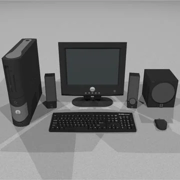 Computer Setup: Dell Optiplex: C4D Format 3D Model