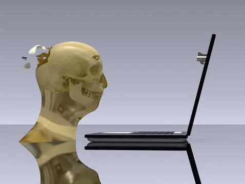 Computer shoot Stock Illustration