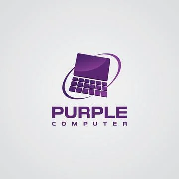 Computer shop logo and icon Stock Illustration