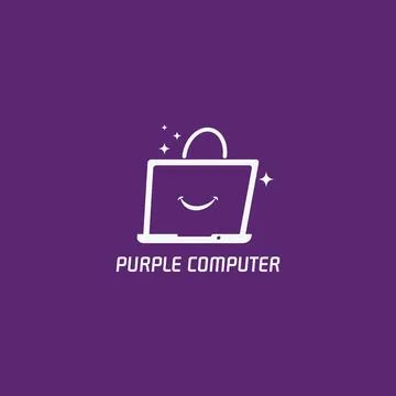 Computer shop logo and icon Stock Illustration