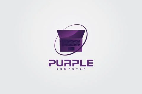 Computer shop logo and icon Stock Illustration