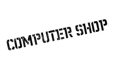 Computer Shop rubber stamp Stock Illustration