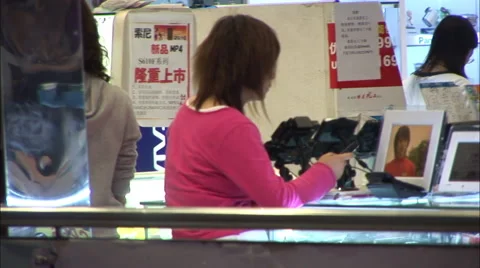 Computer shopping, Beijing, China Video stock 64337393