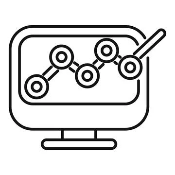 Computer showing blockchain technology with growing arrow chart Illustrazione stock