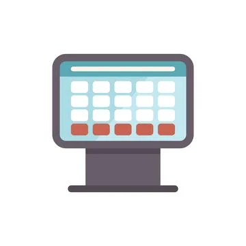 Computer showing calendar app with selected dates displayed on screen イラスト素材